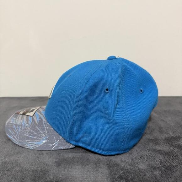 Oakley California High Snapback Hat Blue Gray Palm Brim Flatbill Cap O Logo Rare - Picture 3 of 7